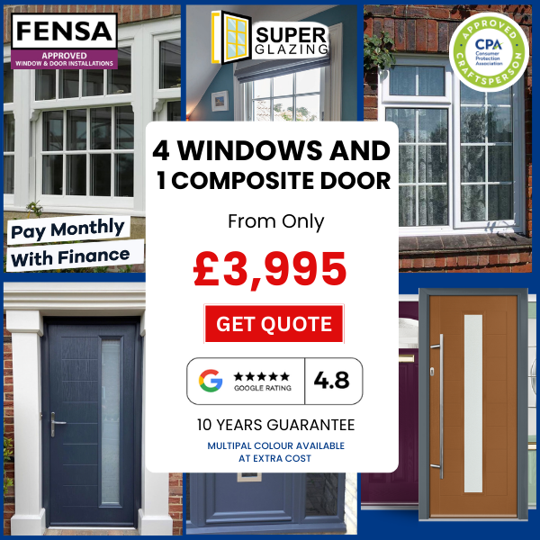 4 windows and 1 composite door